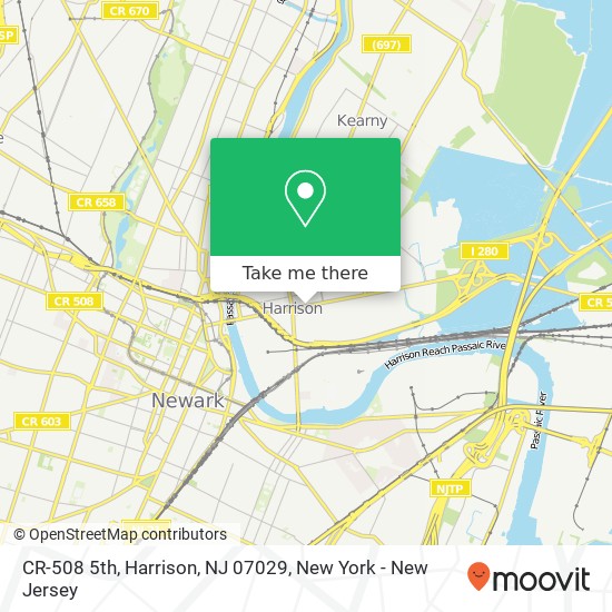 CR-508 5th, Harrison, NJ 07029 map