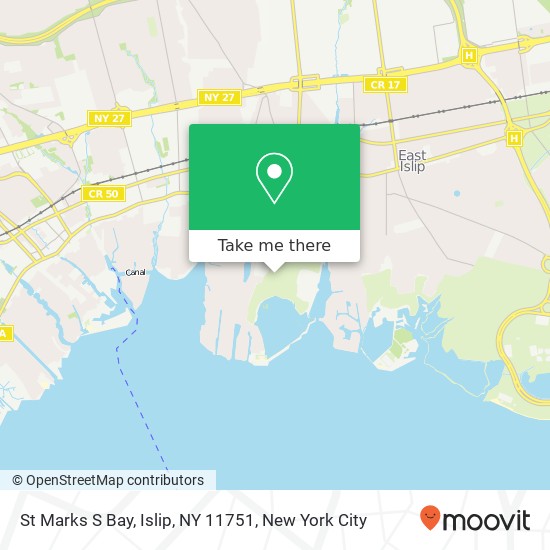 Mapa de St Marks S Bay, Islip, NY 11751