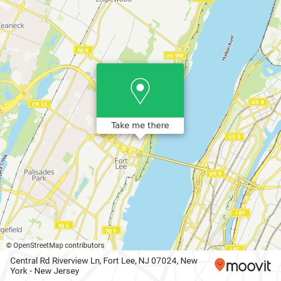 Central Rd Riverview Ln, Fort Lee, NJ 07024 map