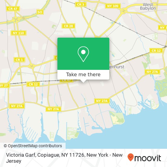 Mapa de Victoria Garf, Copiague, NY 11726