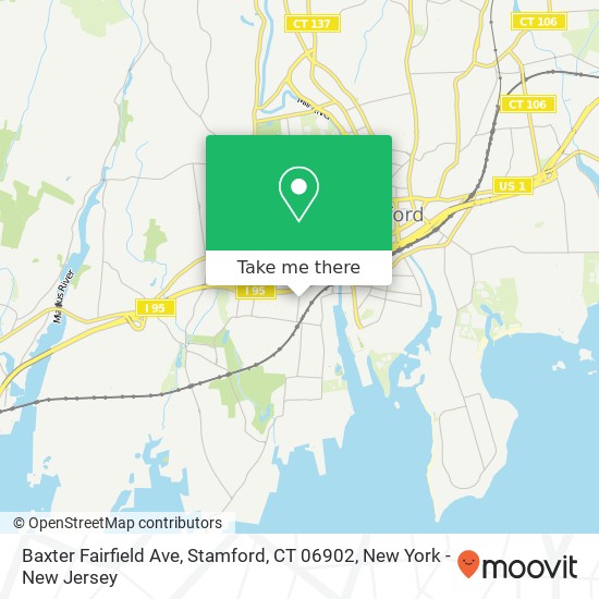 Mapa de Baxter Fairfield Ave, Stamford, CT 06902