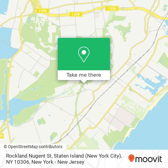 Rockland Nugent St, Staten Island (New York City), NY 10306 map