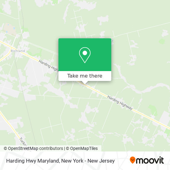 Harding Hwy Maryland map