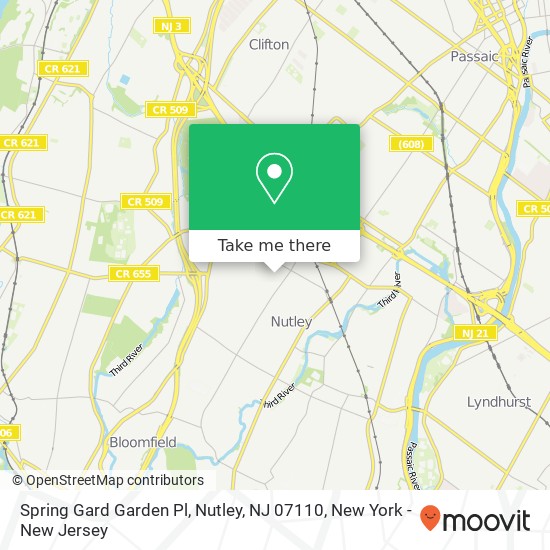 Spring Gard Garden Pl, Nutley, NJ 07110 map