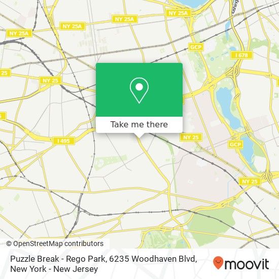Puzzle Break - Rego Park, 6235 Woodhaven Blvd map