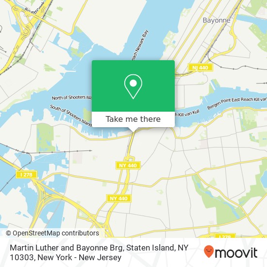 Mapa de Martin Luther and Bayonne Brg, Staten Island, NY 10303