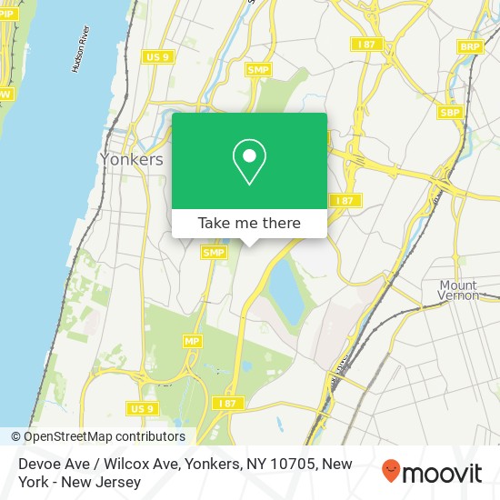 Mapa de Devoe Ave / Wilcox Ave, Yonkers, NY 10705