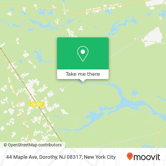 Mapa de 44 Maple Ave, Dorothy, NJ 08317