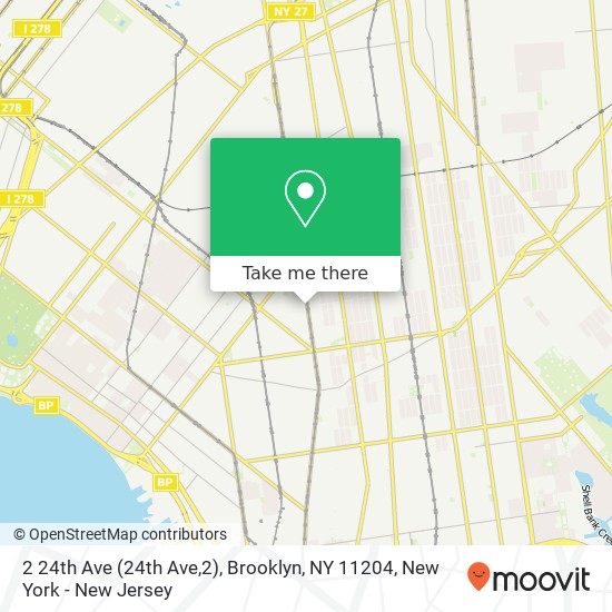 Mapa de 2 24th Ave (24th Ave,2), Brooklyn, NY 11204