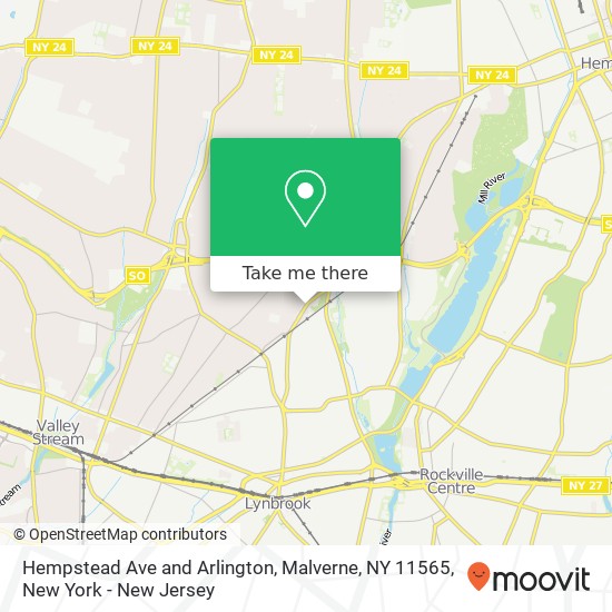 Mapa de Hempstead Ave and Arlington, Malverne, NY 11565