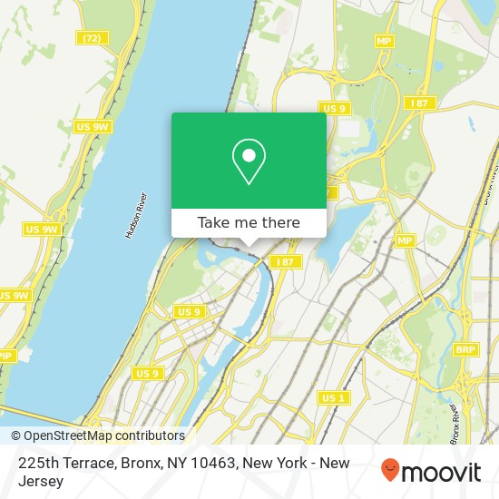 Mapa de 225th Terrace, Bronx, NY 10463