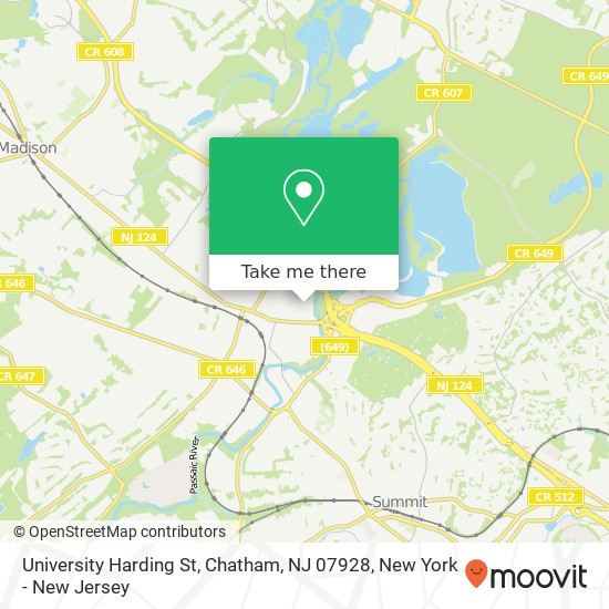 University Harding St, Chatham, NJ 07928 map