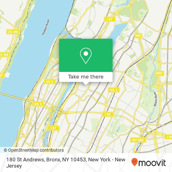 Mapa de 180 St Andrews, Bronx, NY 10453
