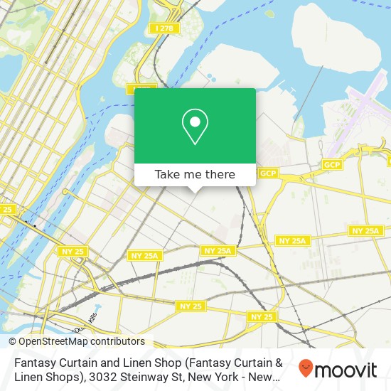 Mapa de Fantasy Curtain and Linen Shop (Fantasy Curtain & Linen Shops), 3032 Steinway St