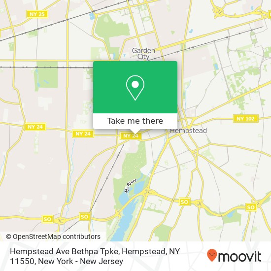 Hempstead Ave Bethpa Tpke, Hempstead, NY 11550 map