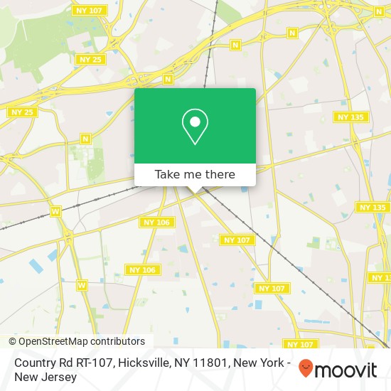 Mapa de Country Rd RT-107, Hicksville, NY 11801
