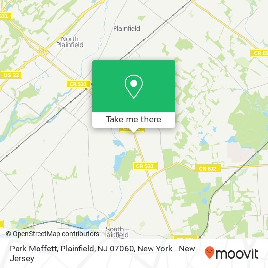 Mapa de Park Moffett, Plainfield, NJ 07060