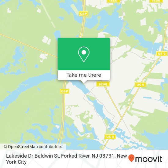 Lakeside Dr Baldwin St, Forked River, NJ 08731 map