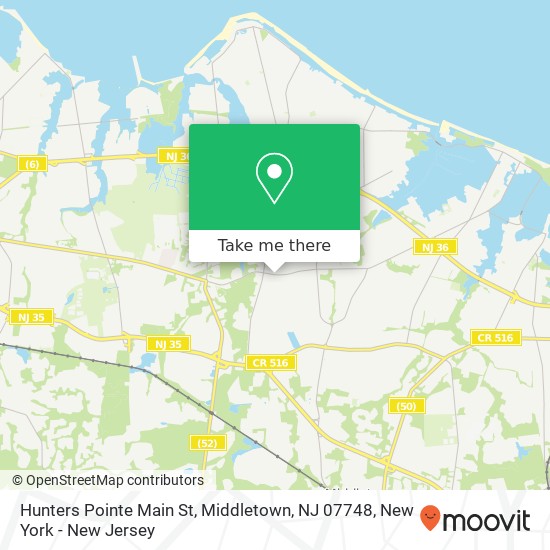 Mapa de Hunters Pointe Main St, Middletown, NJ 07748