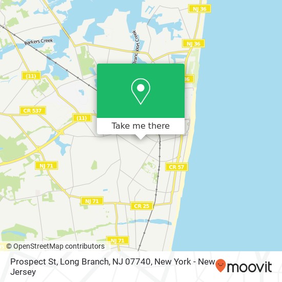 Prospect St, Long Branch, NJ 07740 map
