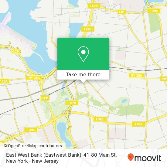 East West Bank (Eastwest Bank), 41-80 Main St map