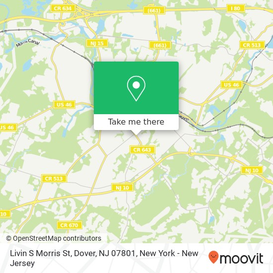 Mapa de Livin S Morris St, Dover, NJ 07801