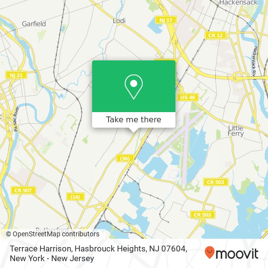 Terrace Harrison, Hasbrouck Heights, NJ 07604 map