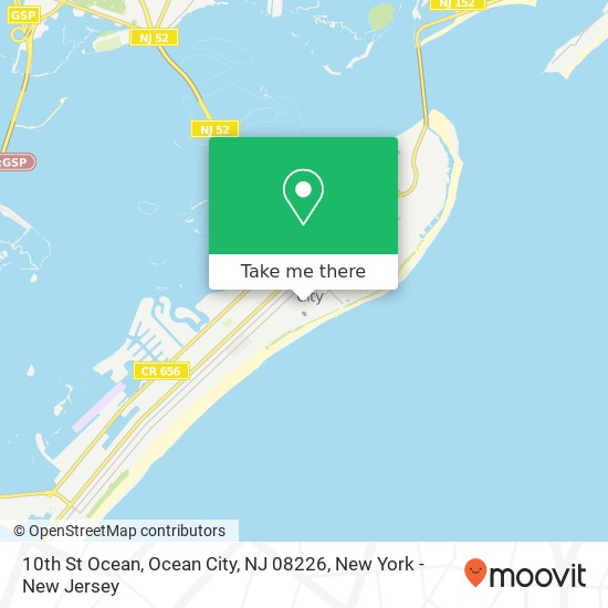 Mapa de 10th St Ocean, Ocean City, NJ 08226