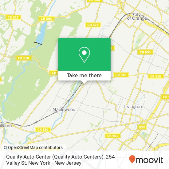Mapa de Quality Auto Center (Quality Auto Centers), 254 Valley St