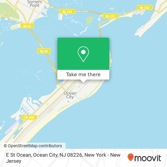 Mapa de E St Ocean, Ocean City, NJ 08226