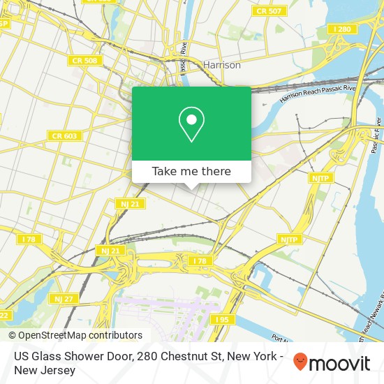 Mapa de US Glass Shower Door, 280 Chestnut St