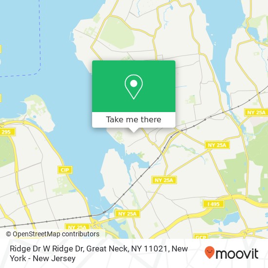 Mapa de Ridge Dr W Ridge Dr, Great Neck, NY 11021