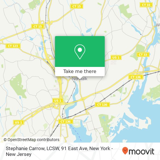 Mapa de Stephanie Carrow, LCSW, 91 East Ave