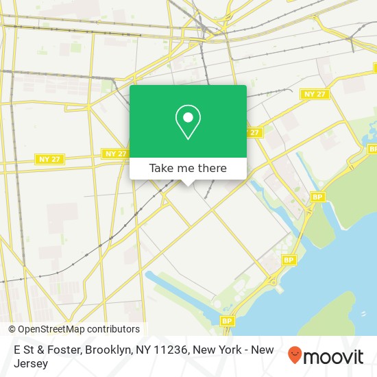 E St & Foster, Brooklyn, NY 11236 map