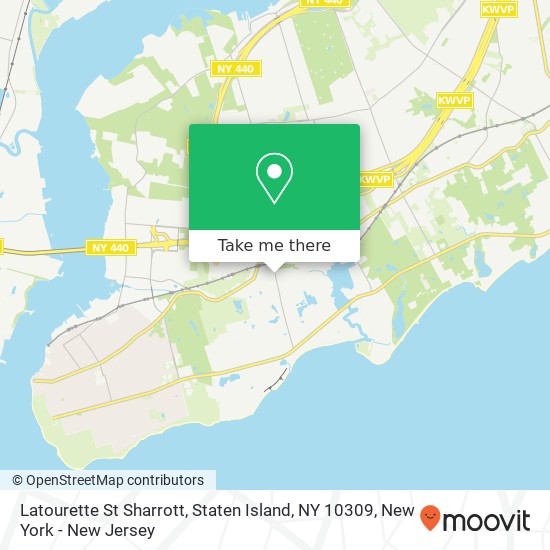 Mapa de Latourette St Sharrott, Staten Island, NY 10309