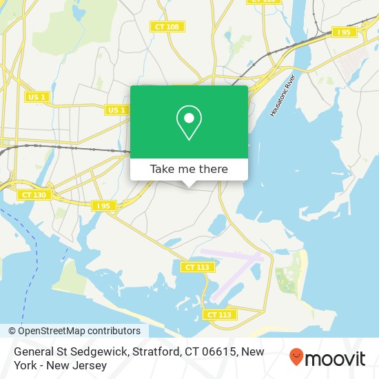 Mapa de General St Sedgewick, Stratford, CT 06615
