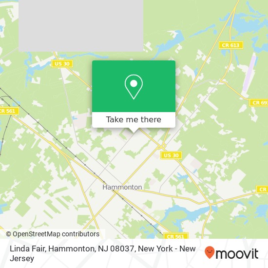 Linda Fair, Hammonton, NJ 08037 map