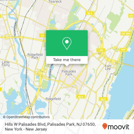 Hills W Palisades Blvd, Palisades Park, NJ 07650 map