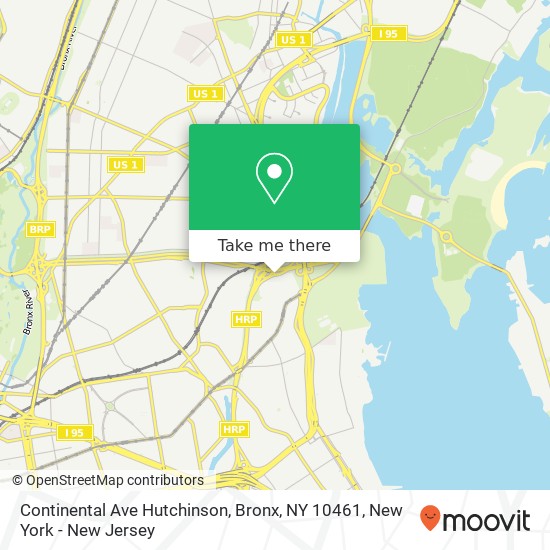 Mapa de Continental Ave Hutchinson, Bronx, NY 10461