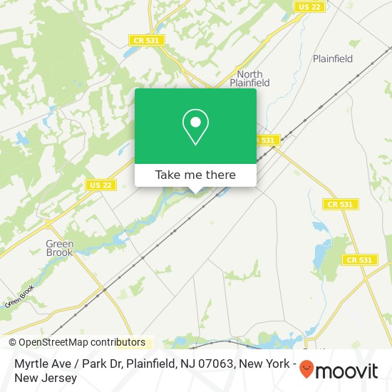 Myrtle Ave / Park Dr, Plainfield, NJ 07063 map