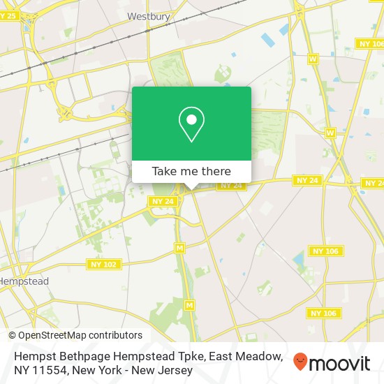 Mapa de Hempst Bethpage Hempstead Tpke, East Meadow, NY 11554