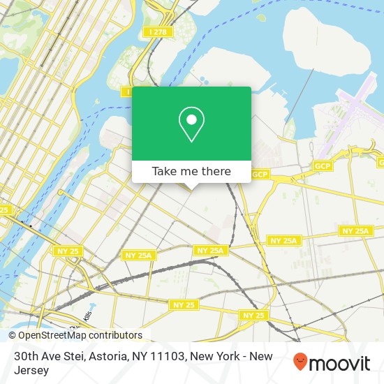 Mapa de 30th Ave Stei, Astoria, NY 11103