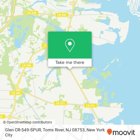 Mapa de Glen CR-549-SPUR, Toms River, NJ 08753