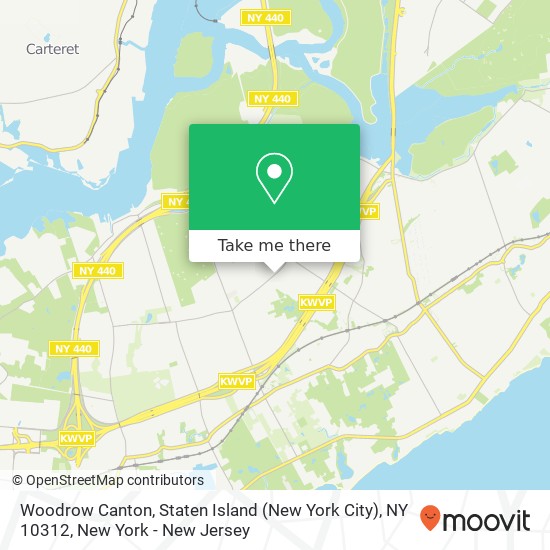 Mapa de Woodrow Canton, Staten Island (New York City), NY 10312
