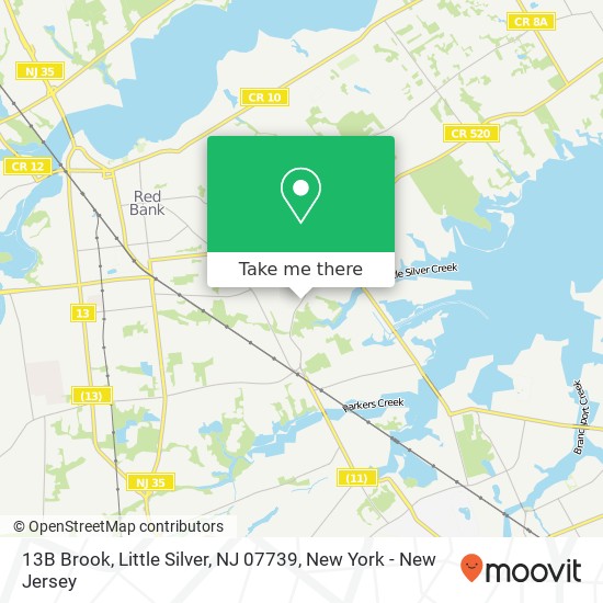 Mapa de 13B Brook, Little Silver, NJ 07739