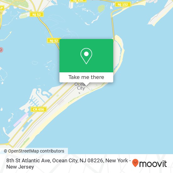 Mapa de 8th St Atlantic Ave, Ocean City, NJ 08226