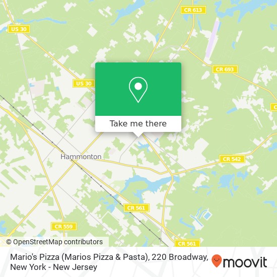 Mapa de Mario's Pizza (Marios Pizza & Pasta), 220 Broadway