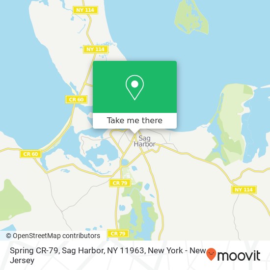 Mapa de Spring CR-79, Sag Harbor, NY 11963