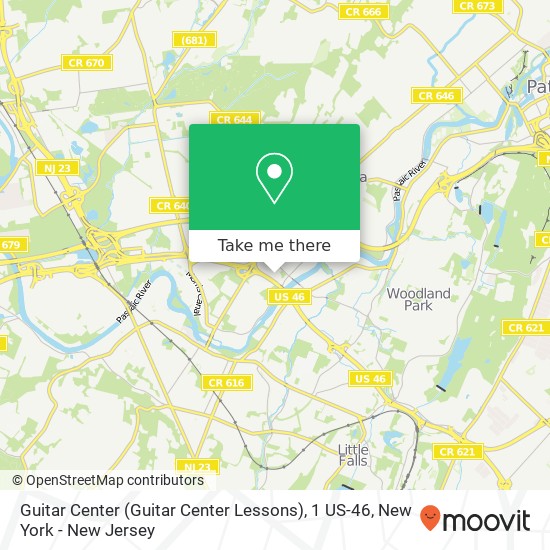 Guitar Center (Guitar Center Lessons), 1 US-46 map