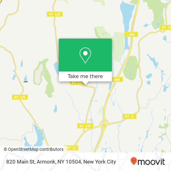 Mapa de 820 Main St, Armonk, NY 10504